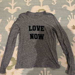Zadig & Voltaire soft long sleeve Love Now top size small